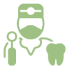 grünes Zahnarzt-Icon
